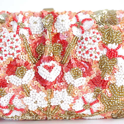 （画像用） ＳＡＮＴＩサンティ クラッチ オレンジ＆金のお花