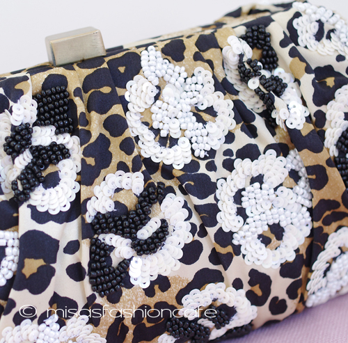 （画像用） ＳＡＮＴＩサンティ クラッチ 　レオパードｘ白花