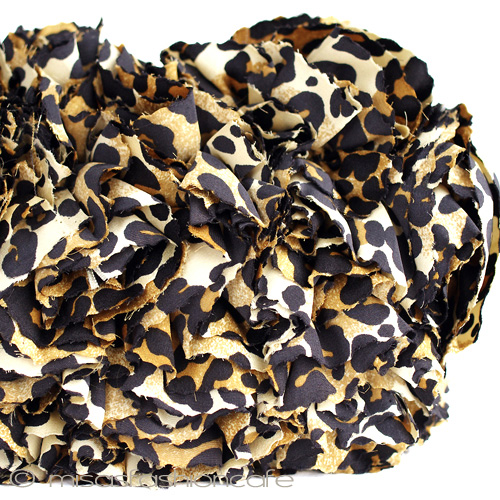 （画像用） SANTI サンティ クラッチ レオパードフラワー