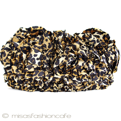 （画像用） SANTI サンティ クラッチ レオパードフラワー