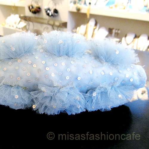 （画像用） SANTI サンティ クラッチ ブルーフラワー（ワイド）