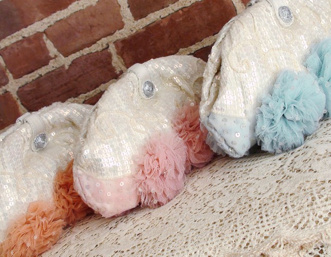 （画像用） SANTI サンティ クラッチ サーモンフラワー（ワイド）