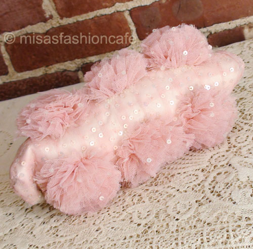 （画像用） SANTI サンティ クラッチ 　ピンクフラワー（ワイド）