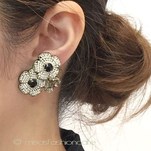 （画像用） ＳＰＡＲＫＬ　イヤリング Ivory フラワー