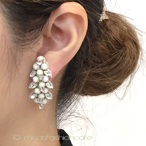 （画像用） ブライダルイヤリング再販 ミルクガラスのお花