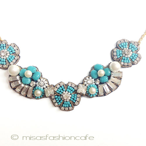 （画像用） ＳＰＡＲＫＬ　ネックレス ターコイズ・フラワー