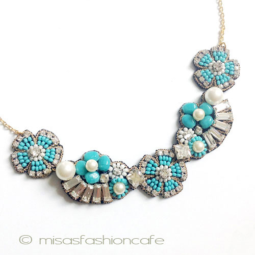 （画像用） ＳＰＡＲＫＬ　ネックレス ターコイズ・フラワー