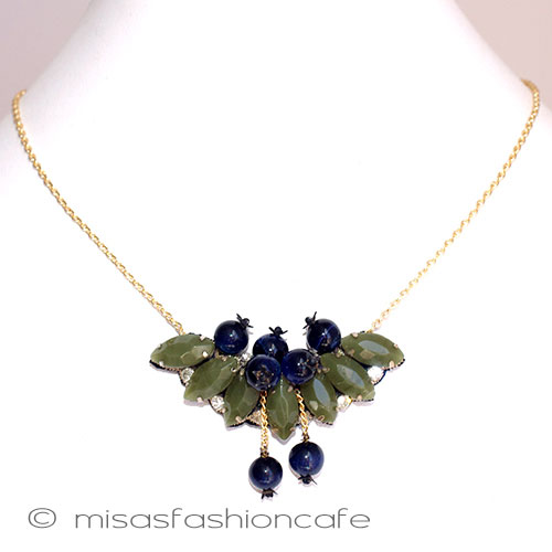 （画像用） ＳＰＡＲＫＬ　ネックレス 天然石　ブルーベリー