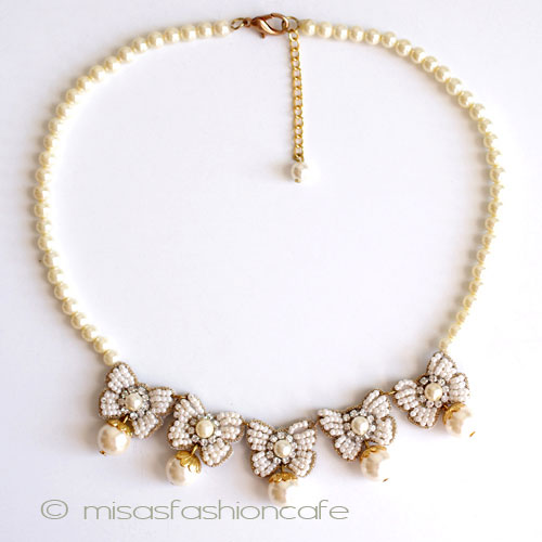 （画像用） ＳＰＡＲＫＬ　ネックレス シェルパールおリボン