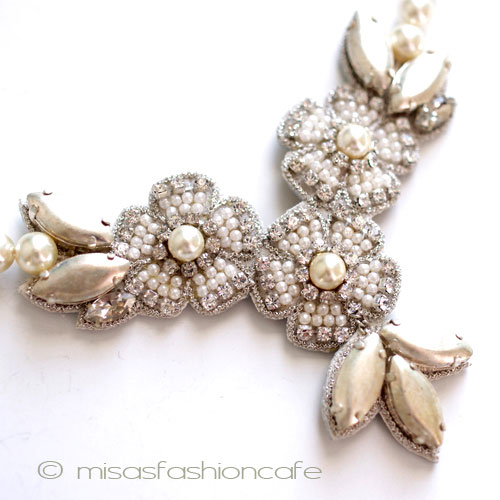 （画像用） ＳＰＡＲＫＬ　ネックレス パールのお花＆銀葉