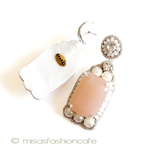 （画像用） ＳＰＡＲＫＬ　ピアス パール＆ピーチ ドロップ