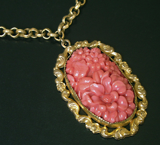（画像用） フラワーカメオ　ネックレス