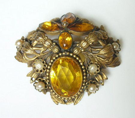 （画像用） アールヌーヴォー　ブローチ