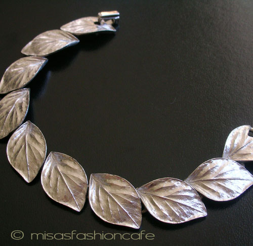 （画像用） クラウントリファリ Trifari 銀の葉