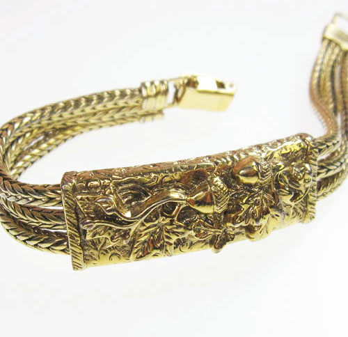 （画像用） アンティーク　 どんぐりブレスレット