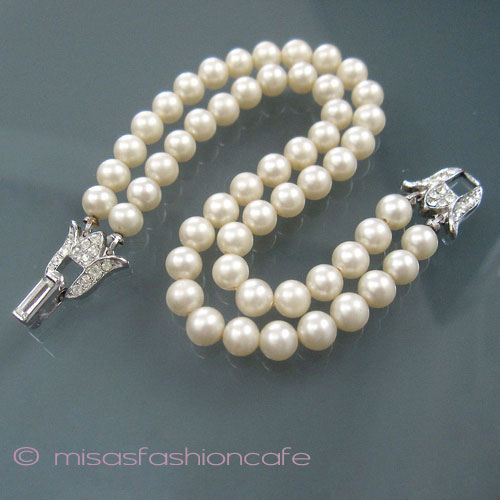 （画像用） クラウンTrifari　 グラスパール2連