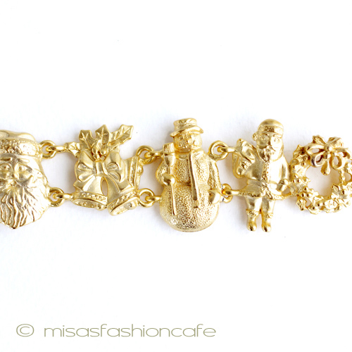 （画像用） クリスマス　ブレスレット サンタクロース＆リース