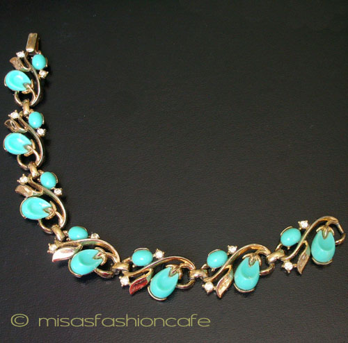 （画像用） クラウントリファリ Trifari ターコイズ