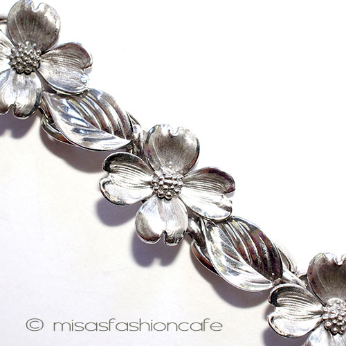 （画像用） SterlingSilver　銀製 ハナミズキ　ブレスレット