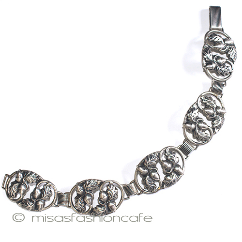 （画像用） SterlingSilver　銀製 どんぐり　ブレスレット
