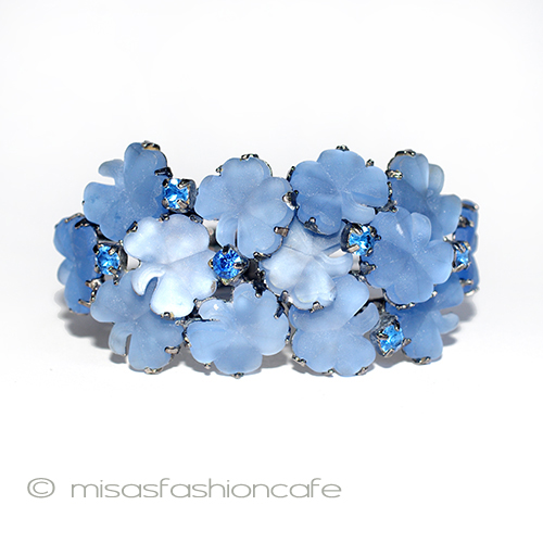 （画像用） 幸運四つ葉クローバー ガラス　ブレスレット