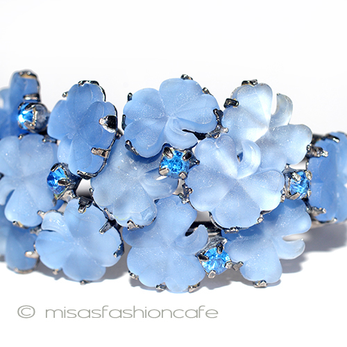 （画像用） 幸運四つ葉クローバー ガラス　ブレスレット