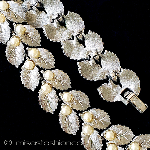 （画像用） ヴィンテージアクセサリー トリファリ　パール銀葉