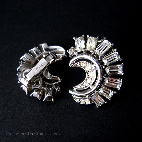 （画像用） Trifari　 トリファリ クリスタルイヤリング