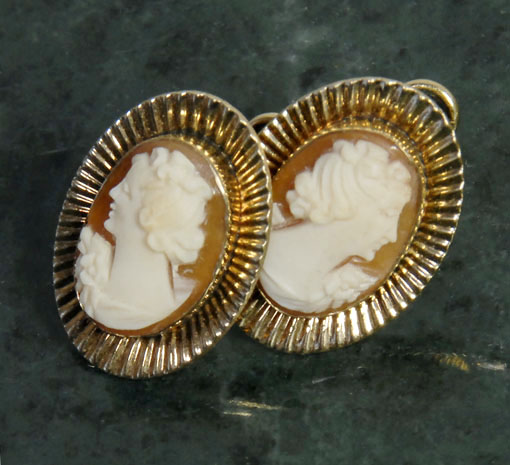 （画像用） VanDell イヤリング　 12Kgf 本格カメオ