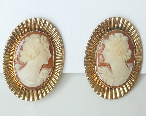 （画像用） VanDell イヤリング　 12Kgf 本格カメオ