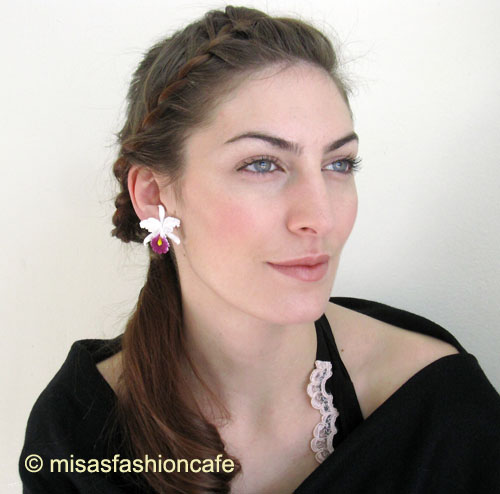 （画像用） ドイツ製お花イヤリング