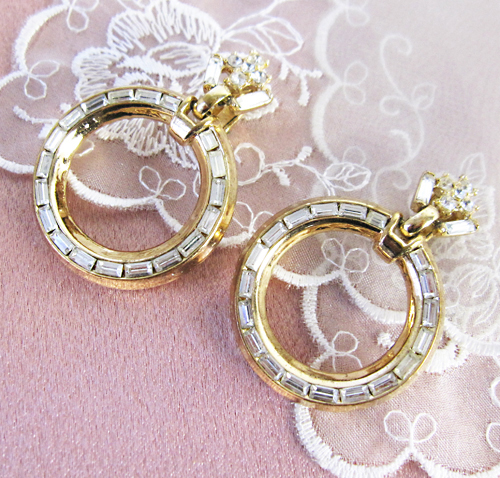 （画像用） Trifari　 トリファリ フープ　イヤリング