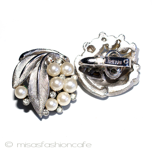 （画像用） Ｔｒｉｆａｒｉ　 トリファリ パールRSの花　イヤリング