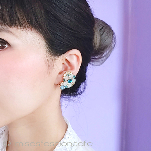 （画像用） Juliana花イヤリング