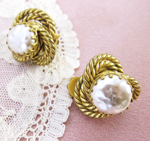 （画像用） Miriam Haskell　 ミリアムハスケル イヤリング