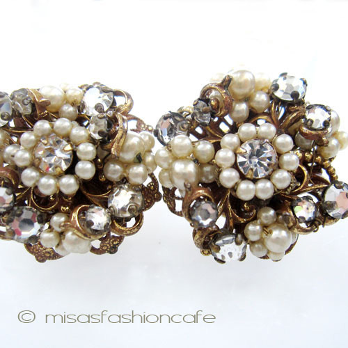 （画像用） Original By Robert パールRS花イヤリング