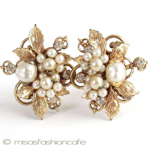 （画像用） Ｏｒｉｇｉｎａｌ　ｂｙ　Ｒｏｂｅｒｔ パールRS花　イヤリング