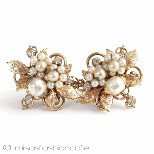 （画像用） Ｏｒｉｇｉｎａｌ　ｂｙ　Ｒｏｂｅｒｔ パールRS花　イヤリング