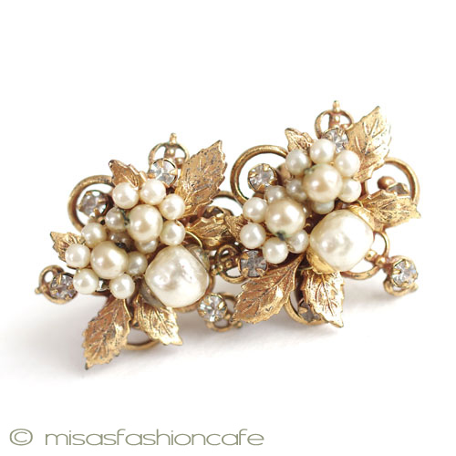 （画像用） Ｏｒｉｇｉｎａｌ　ｂｙ　Ｒｏｂｅｒｔ パールRS花　イヤリング