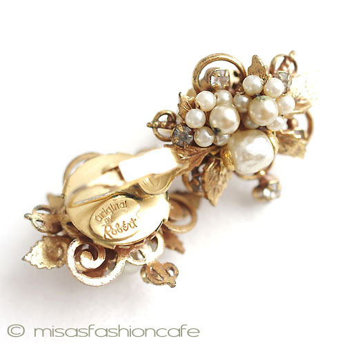 （画像用） Ｏｒｉｇｉｎａｌ　ｂｙ　Ｒｏｂｅｒｔ パールRS花　イヤリング