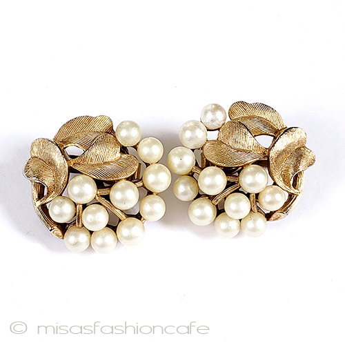 （画像用） Ｔｒｉｆａｒｉ　トリファリ パール金葉　イヤリング