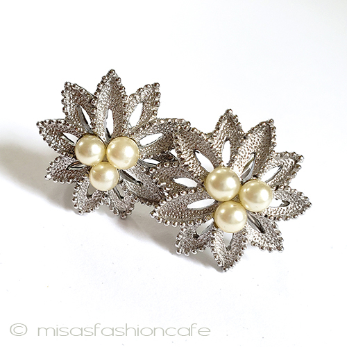 （画像用） Trifari　 トリファリ フラワー　イヤリング