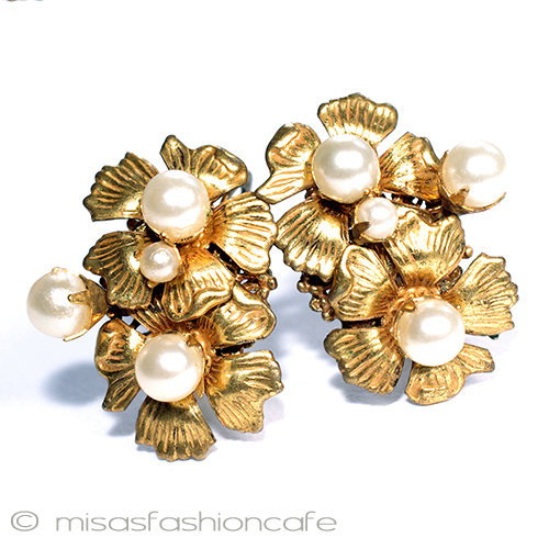 （画像用） ミリアム　ハスケル パールお花イヤリング