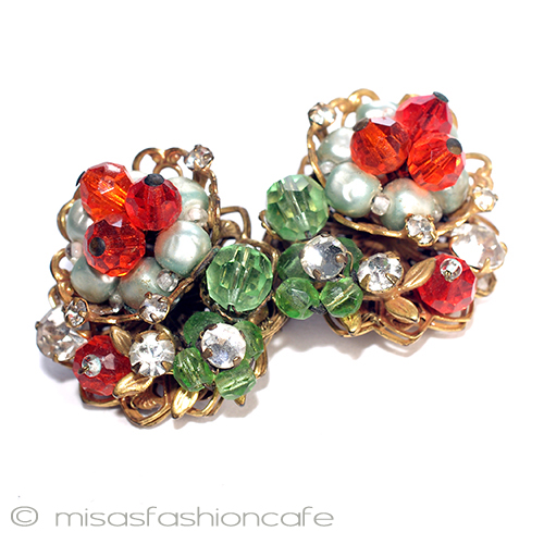 （画像用） Original by Robert ブーケ花イヤリング