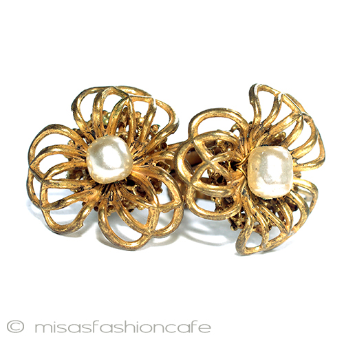 （画像用） ミリアム　ハスケル パールのお花イヤリング