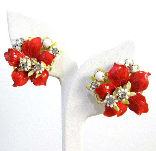 （画像用） Robertイヤリング エナメルフラワー