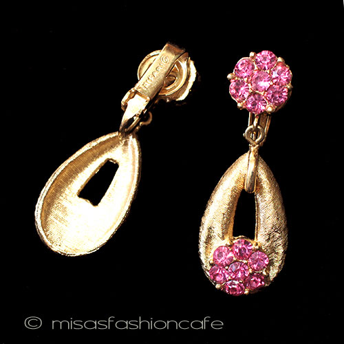 （画像用） ヴィンテージジュエリー トリファリ花イヤリング