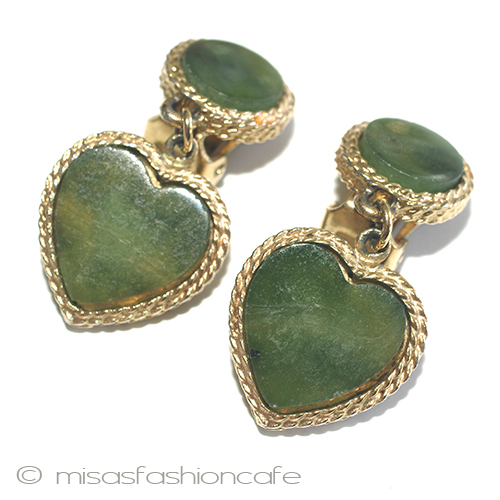 （画像用） ＳＷＯＢＯＤＡ・スワボダ 翡翠のハートイヤリング