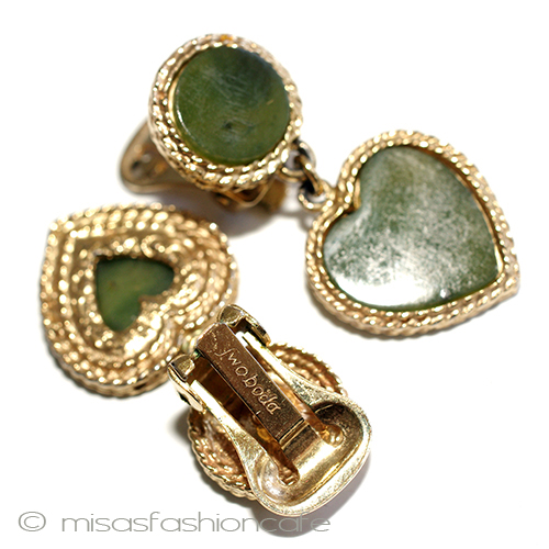 （画像用） ＳＷＯＢＯＤＡ・スワボダ 翡翠のハートイヤリング