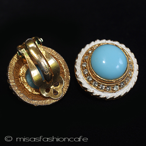 （画像用） Hattie Carnegie ブルー　イヤリング